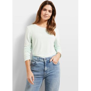 Bugatti Damen Shirt met lange mouwen en ronde hals