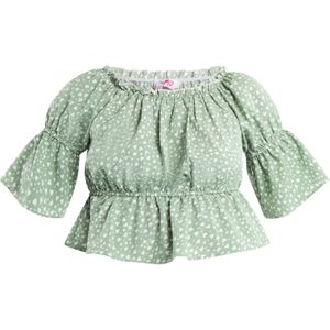 myMo - Esha - Blouse - Lichtgewicht - Hartjesprint - Off-shoulder Halslijn