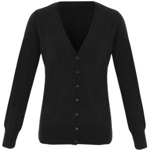 Premier Vrouwen/dames Essentieel Acryl Vest (Zwart) - Maat 36
