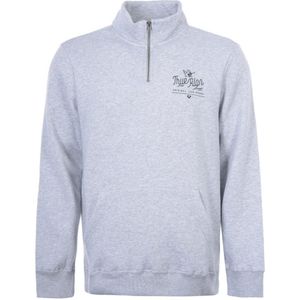 True Religion Sweatshirt Met Logo-folieprint En Halve Rits Voor Heren, Grijs - Maat XL