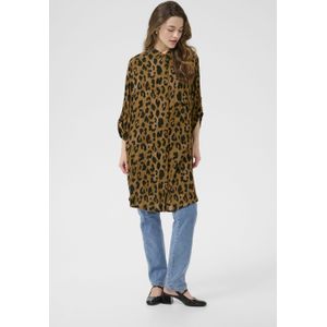 Kaffe - Blouse 'Jessi' - Karamel Lichtbruin Zwart - Blouseshirt - Dierenprint