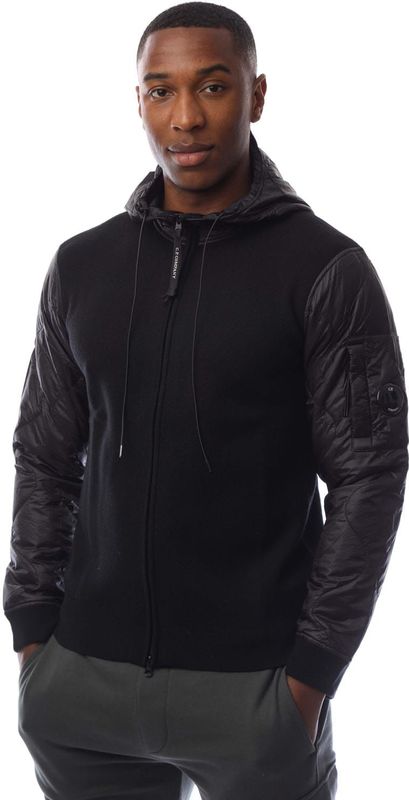 C.P. Company - 19CMKN062A006390M - Vacht met Dubbele Structuur - Zwart - Casual - Wol