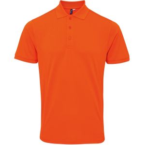 Premier Heren Coolchecker Plus Pique Polo Met CoolPlus (Oranje)