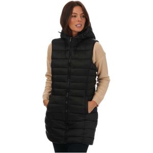 Brave Soul Everett Lange Bodywarmer Voor Dames, Zwart - Maat 36