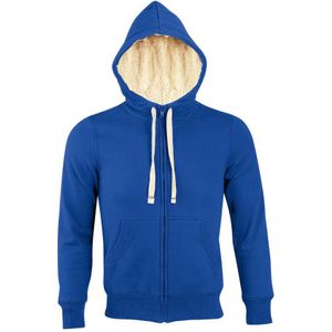 SOLS Sherpa Unisex Zip-Up Hooded Sweatshirt / Hoodie (Koningsblauw)