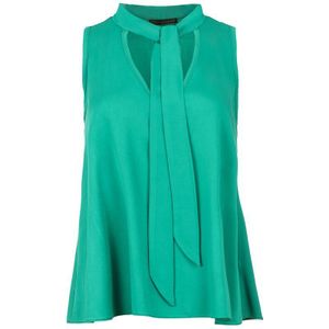 Groene Mouwloze Top Met Strikdetail - Maat 38