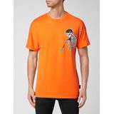 Philipp Plein, Heren, Tops, Wit, Maat: S Katoen,