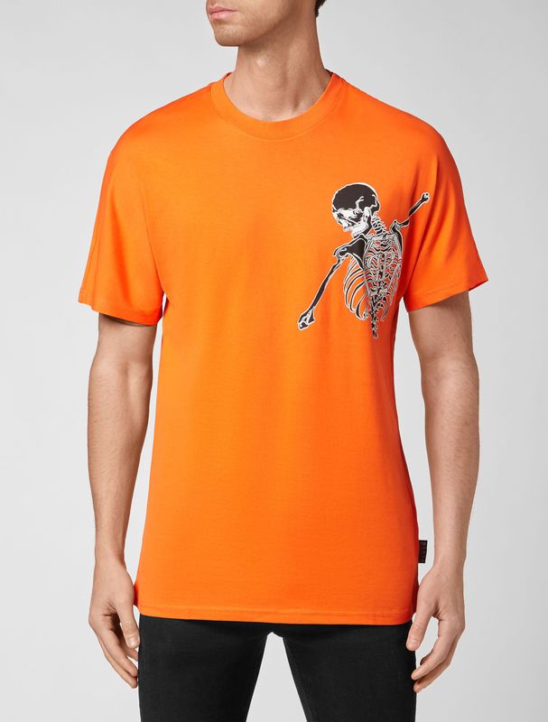 Philipp Plein, Heren, Tops, Wit, Maat: S Katoen,