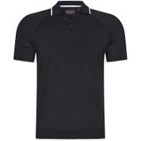 Cappuccino Italia Polo SS Tipped Tricot Polo Zwart