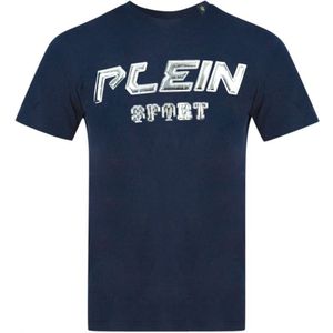 Philipp Plein Sport zwart marineblauw T-shirt met 3D-logo