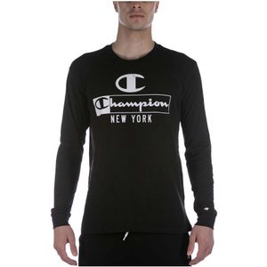Champion Lange Mouw Crewneck Zwart T-Shirt