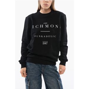 JOSOIN Over Sweatshirt met Contrasterende Print in Zwart