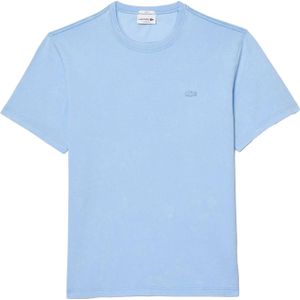 Lacoste Unisex Adult Zwaar Katoen Gewassen T-Shirt (Lichtblauw)