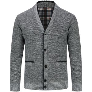 Herenvest met opstaande kraag met twee zakken en knopen voor de winter, lichtgrijs
