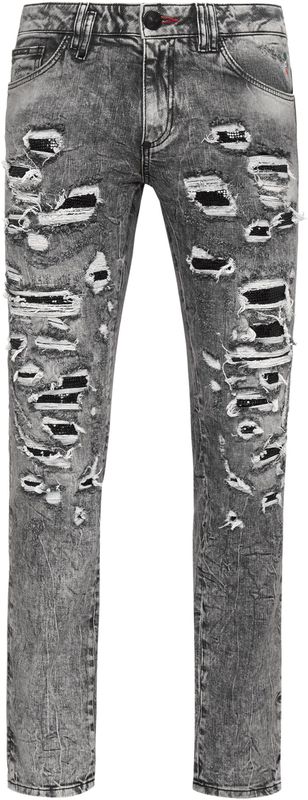 Philipp Plein, Heren, Jeans, Grijs, Maat: W26 Denim,