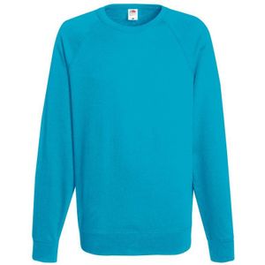 Fruit Of The Loom Heren Lichtgewicht Raglan Sweatshirt (240 GSM) (Azure Blauw) - Maat M