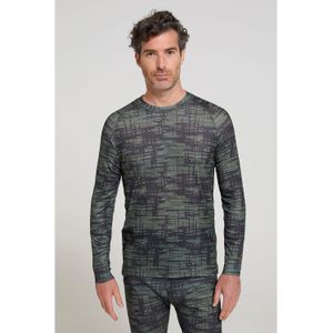Mountain Warehouse Heren Talus Camouflage Thermo Top (Kaki Groen)