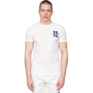 Henleys Heren Aitchen Logo T-Shirt (Gebroken wit)