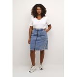 KAFFE - CURVE - Shirt - Wit - V-hals - Kwartmouw