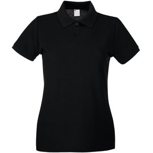 Fruit of the Loom Dames/Dames Lady Fit Poloshirt met korte mouwen (Jet Zwart)
