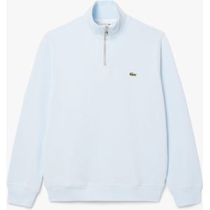 Heren Lacoste Zip Neck High Neck Interlock Sweatshirt in Blauw