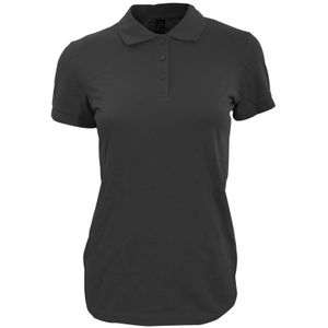 SOLS Dames/dames Perfect Pique Poloshirt Met Korte Mouwen (Zwart) - Maat XL
