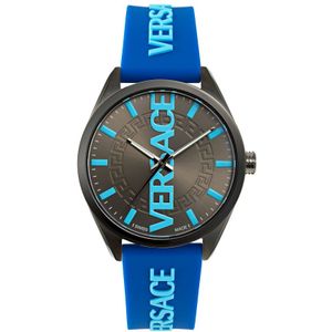 Versace V-vertical Heren Horloge Blauw VE3H00823