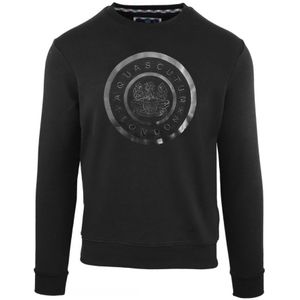 Aquascutum Monotone Large Circle Logo Black Sweatshirt