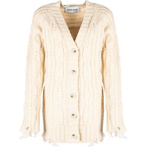 Silvian Heach - Cardigan - Beige - Hoogwaardige Gebreide Stof - V-hals