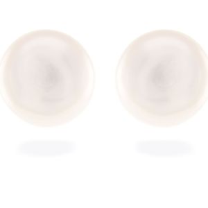 Luxenter - Essential - Oorstekers - 925 Sterling Zilver - Witte Parel - Gerhodineerde Afwerking