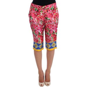 Dolce & Gabbana Multicolor Bloemen Knielengte Capri Shortsbroek