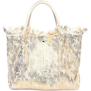 Carla Ferreri Beige Rundleer Tas