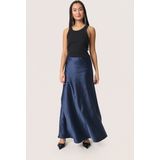 Soaked in Luxury - Anna - A-lijnrok - Zwart - Lange Satijnen Rok