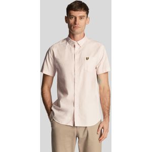 Overhemd - Lichtroze - 100% Katoen - Button-down Kraag - Regular Fit - Korte Mouwen