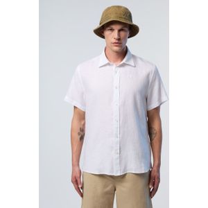 North Sails - 664370 - Linnen Overhemd - Wit - Korte Mouwen