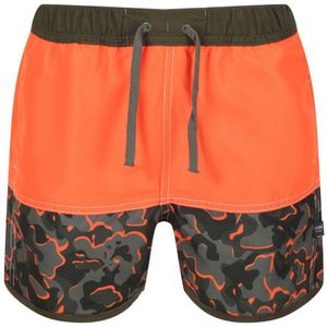 Regatta Kinderen/Kinderen Sergio Camo Zwemshorts (Magma Oranje/Krentenblad) - Maat 14J / 164cm