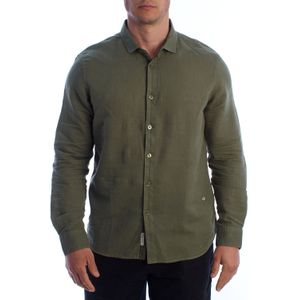 Heren Lange Mouwen Linnen Shirt HS24MCA01