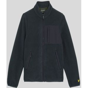 Lyle & Scott jongens nylon fleece jack - marineblauw