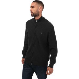 Gant - Herenvest - Charcoal - Katoen - Met Rits