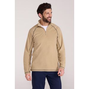 Mountain Warehouse Heren Ashbourne II Half Zip Fleece Top (Licht Beige)