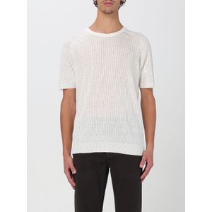 Geribbelde Linnen Korte Mouwen T-shirt