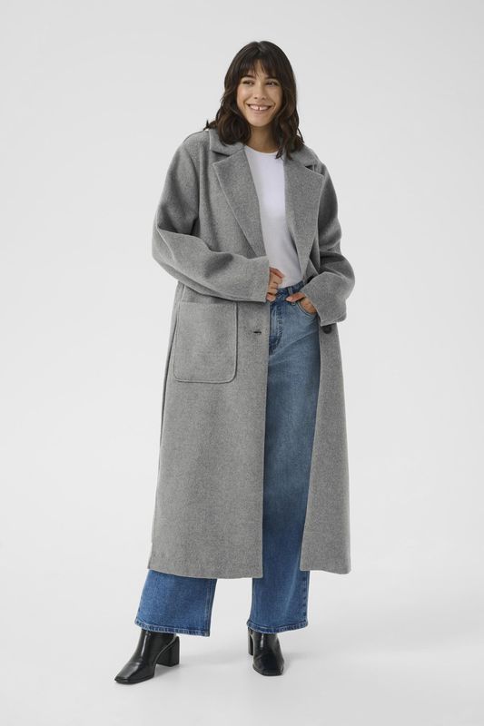 Kaffe, Dames, Mantels, Grijs, Maat: M