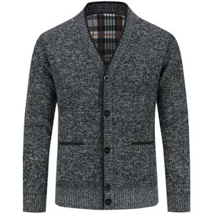 Herenvest met opstaande kraag en knoop met twee zakken voor de winter, donkergrijs