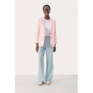 Blazer - Effen - Linnen - Licht Gevoerd - Lange Mouwen