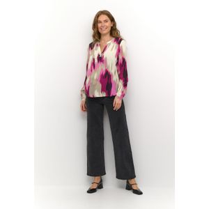 Blouse met lange mouwen Regular fit Pink Abstract Print pink