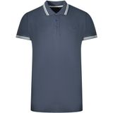 Cavalli Class - Polo Shirt - Marineblauw - Katoen/Polyester/Elastaan - Dubbel Tipped Kraag