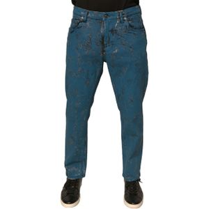 Dolce & Gabbana - Blue Tie Dye Skinny Denim Jeans - Blauw - Heren