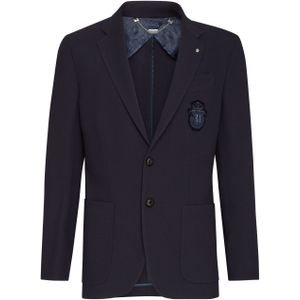Blazer - Crest - Katoenen Jersey Jack - Super Slim