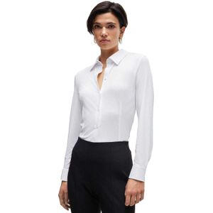 Boss Dames Boanna Extra-Slim Blouse (Wit)
