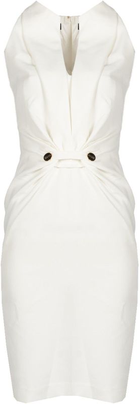 Liu Jo - Elegante Mouwloze Jurk - Wit - Polyester